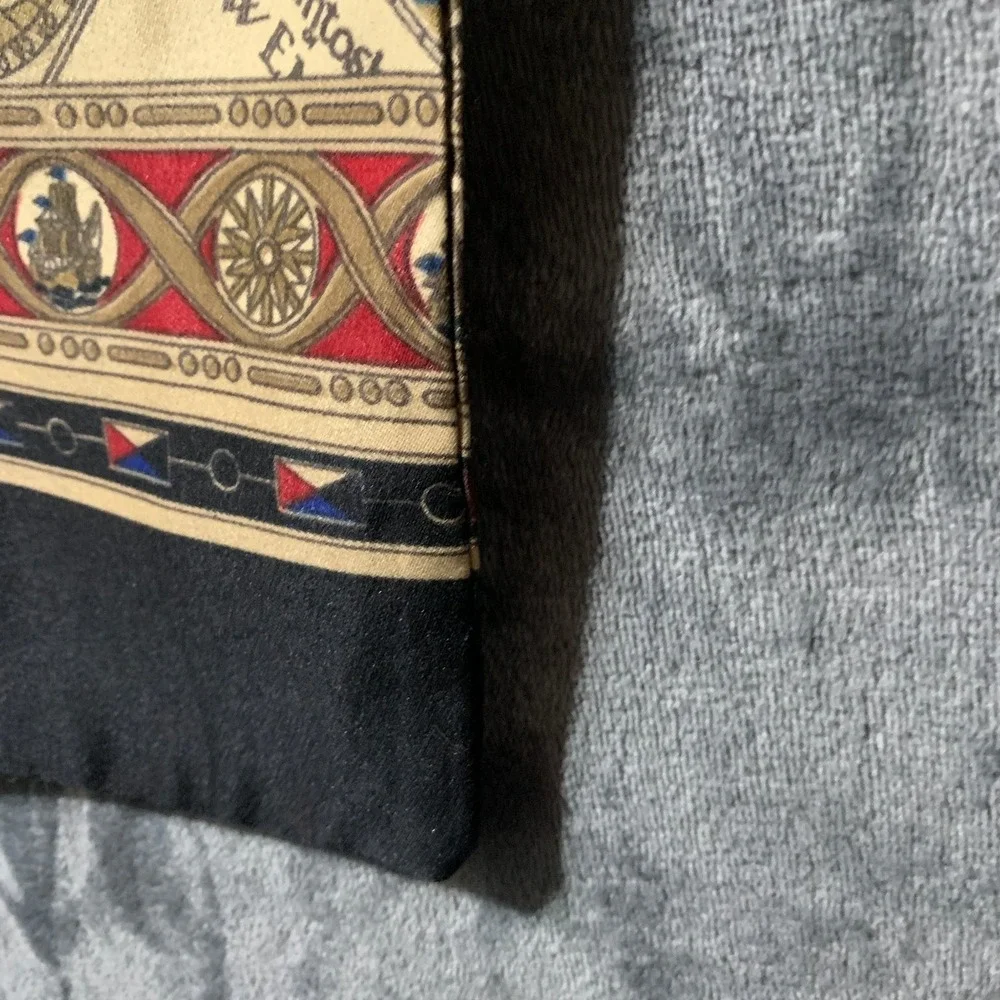 Vintage Mackintosh New England Map Nautical Souvenir Scarf Tie Massachusetts